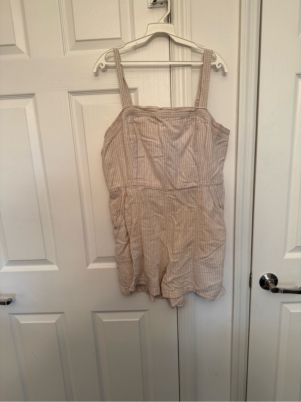 Old Navy Cream Linen-Blend Romper